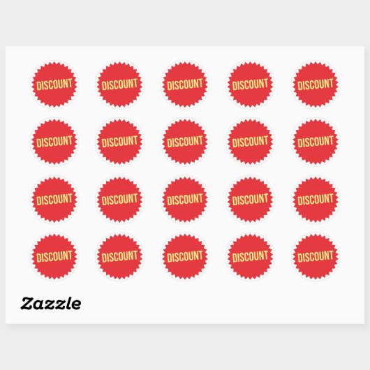 Korting Uitverkoop Ronde Sticker (Vel)