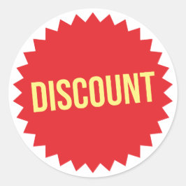 Korting Uitverkoop Ronde Sticker