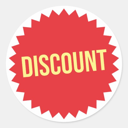 Korting Uitverkoop Ronde Sticker (Voorkant)