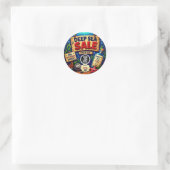 korting uitverkoop ronde sticker (Tas)