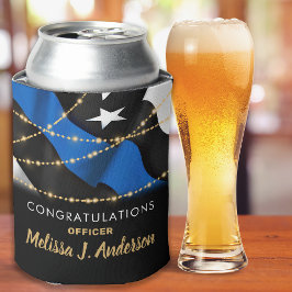 Korting van politieagent Thin Blue line Blikjeskoeler