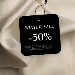 Korting verkoop kleding Label ophangen Vierkante Visitekaartjes