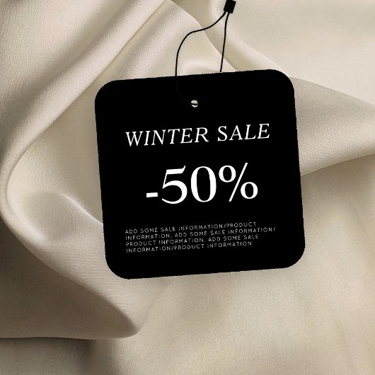 Korting verkoop kleding Label ophangen Vierkante Visitekaartjes