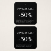 Korting verkoop kleding Label ophangen Vierkante Visitekaartjes (Voorkant /achterkant)