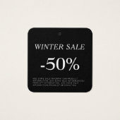 Korting verkoop kleding Label ophangen Vierkante Visitekaartjes (Voorkant)