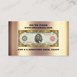 Korting Voeg Visitekaartje 5$ Gold QR-code in
