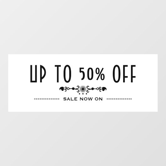 Korting voor decoratieve bedrijven raamsticker (Vel)