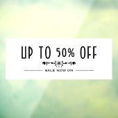 Korting voor decoratieve bedrijven raamsticker (Vel 3)