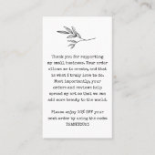 Korting voor kleine zakelijke klanten visitekaartje (Voorkant)