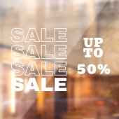 Korting winkel Raamsticker (Vel 2)