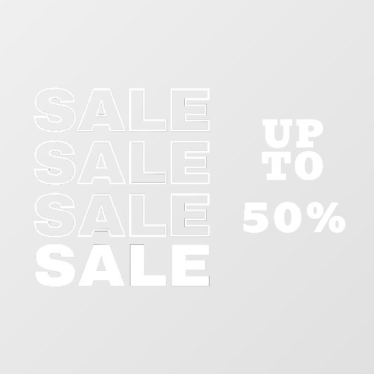 Korting winkel Raamsticker (Vel)