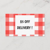 Kortingcoupon voor Gingham Delivery Kortingskaartje (Voorkant)