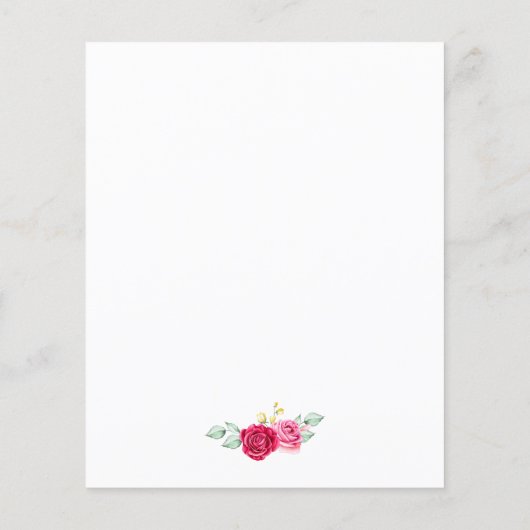 Kortingen Rood en Roze Roze botanische Vrijgezelle (Achterkant)