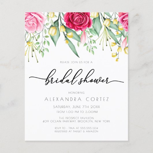 Kortingen Rood en Roze Roze botanische Vrijgezelle (Voorkant)