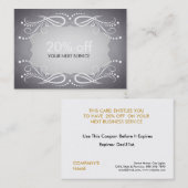 Kortingen voor chromatografische kaart met contras kortingskaartje (Voorkant / Achterkant)