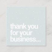 Kortingen voor klanten Dank je wintersterren Vierkante Visitekaartje (Voorkant)