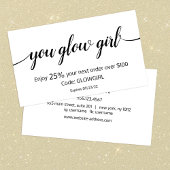 Kortingen voor klanten met garantie handgeschreven kortingskaartje