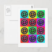 Kortingen voor POPART-Cyclist-fietsen Briefkaart (Voorkant / Achterkant)