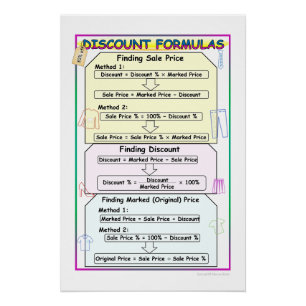 Kortingen Wiskunde Notities Poster