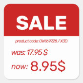 Kortingprijs ticker label (Voorkant)