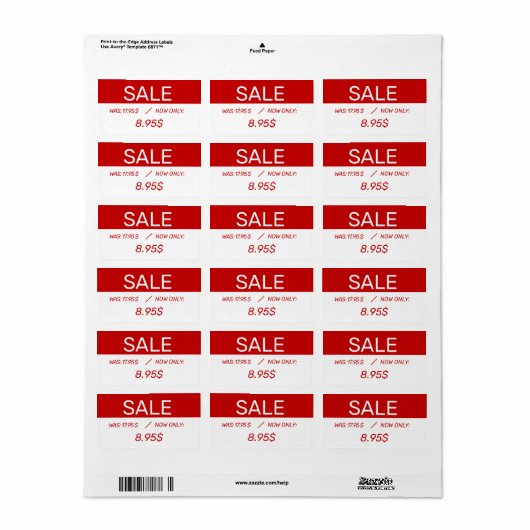 Kortingprijs ticker label (Full Sheet)