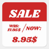 Kortingprijs ticker label (Voorkant)