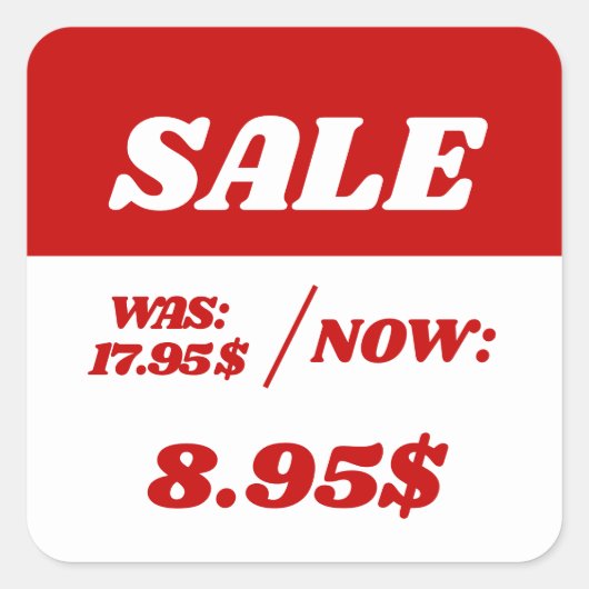 Kortingprijs ticker label (Voorkant)