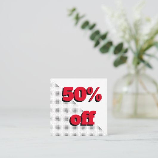 Kortingsbon, inpakbon of klantenkaart klantenkaartje (Staand voorkant)