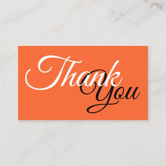 Kortingscode Kaart, dank u voor uw Visitekaartje (Achterkant)