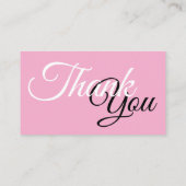 Kortingscode Kaart, dank u voor uw Visitekaartje (Achterkant)