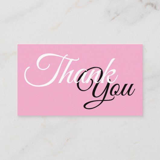 Kortingscode Kaart, dank u voor uw Visitekaartje (Achterkant)