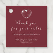Kortingscode Logo Gold Heart Bedankt Bourgondië Bedankjes Labels (Voorkant)