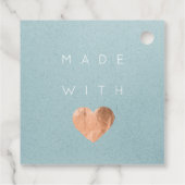 Kortingscode Logo Heart Blue Kraft Bedankt Bedankjes Labels (Achterkant)