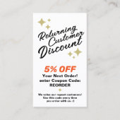 Kortingscoupon klantenloyaliteit kortingskaartje (Voorkant)