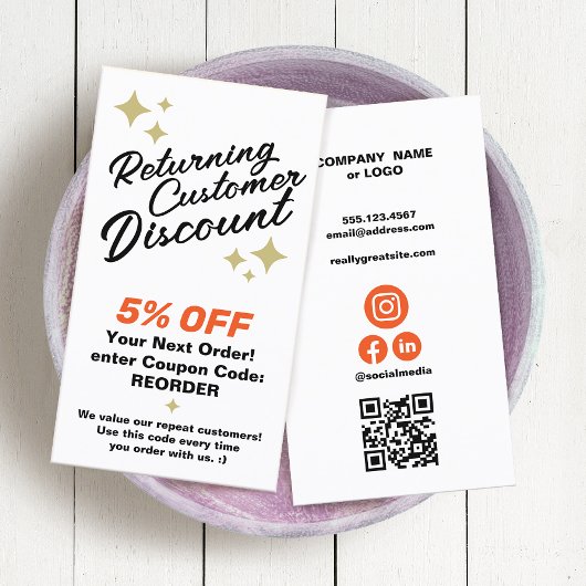 Kortingscoupon klantenloyaliteit kortingskaartje