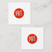Kortingskaart 75% korting (Voorkant / Achterkant)