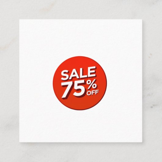 Kortingskaart 75% korting (Achterkant)