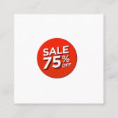 Kortingskaart 75% korting (Voorkant)