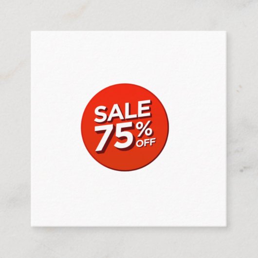 Kortingskaart 75% korting (Voorkant)