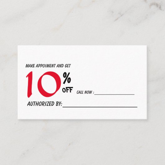 kortingskaart kortingskaartje (Voorkant)