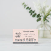 Kortingskaart voor DIY met visitekaartje Klantenkaartje (Staand voorkant)