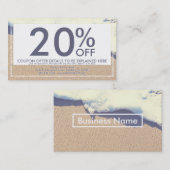 kortingskaart voor gestrande golven kortingskaartje (Voorkant / Achterkant)