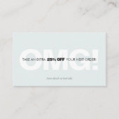 Kortingskorting op klantenkrediet kortingskaartje (Voorkant)