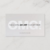 Kortingskorting op klantenkrediet kortingskaartje (Voorkant)