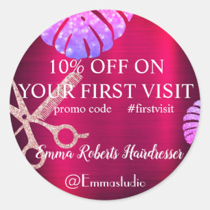 Kortingsverkoop Aanbieding Klassieke ronde Sticker