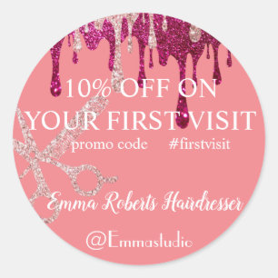 Kortingsverkoop Aanbieding Klassieke ronde Sticker