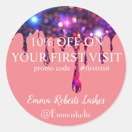 Kortingsverkoop Aanbieding Klassieke ronde Sticker (Voorkant)