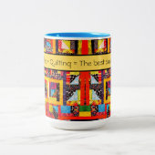 Kortkoffie gebold Improv Patchwork Tweekleurige Koffiemok (Center)