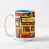 Kortkoffie gebold Improv Patchwork Tweekleurige Koffiemok (Links)