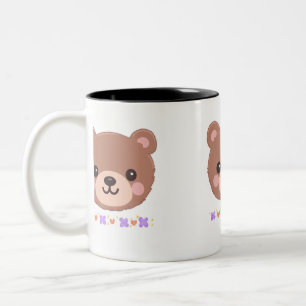 Kortkoffie-mok beer tweekleurige koffiemok